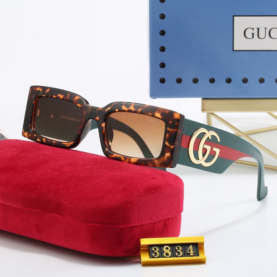Luxury Cat-Eye Square Frame Sunglasses 3834