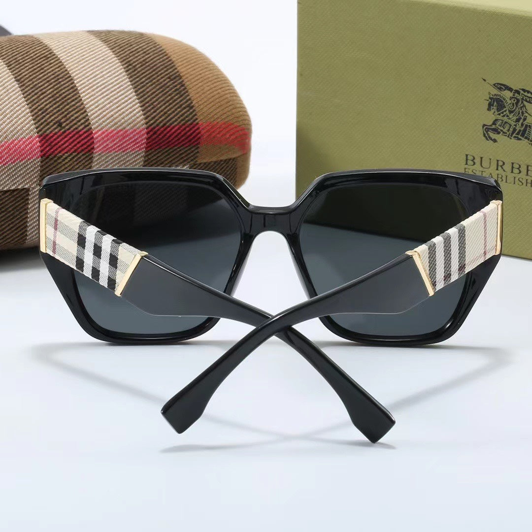 Classic Checkered Frame Sunglasses-With Gift Box