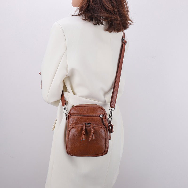 Women Soft Leather Crossbody Travel Bag