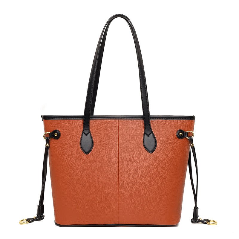 Women's Cowhide Leather Commuter Tote Bag