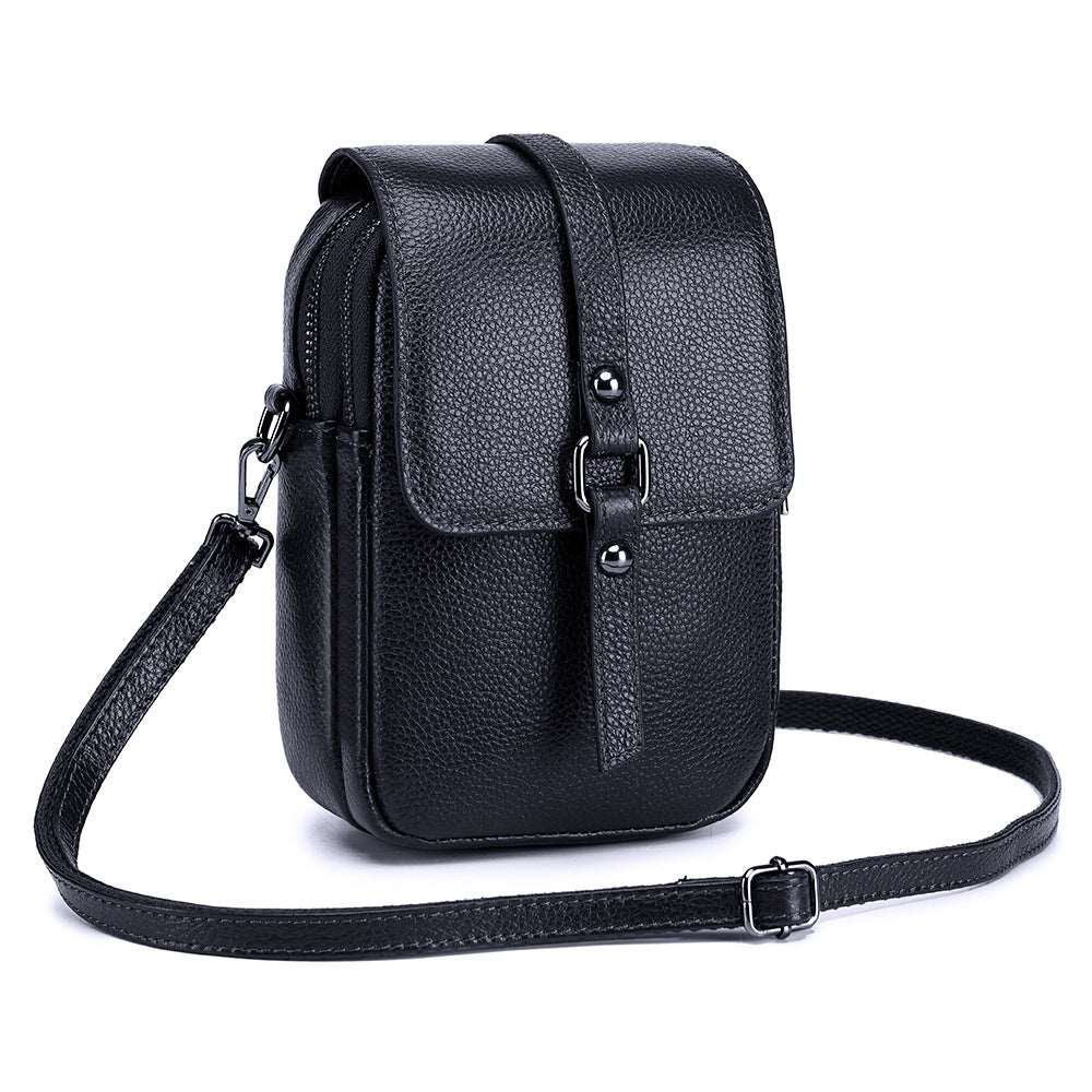 Women's Top Layer Leather Compact Shoulder Bag