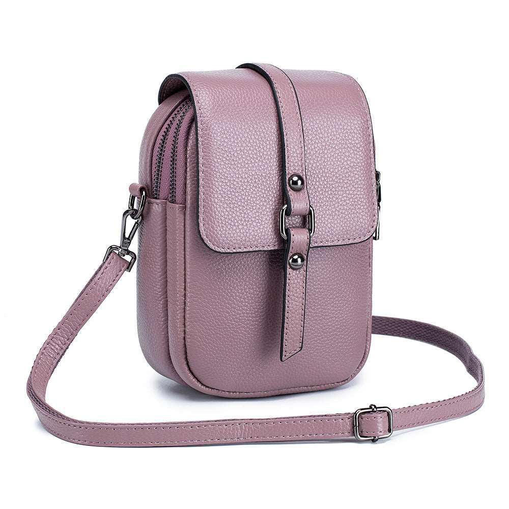 Women's Top Layer Leather Compact Shoulder Bag