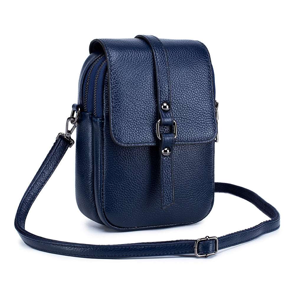 Women's Top Layer Leather Compact Shoulder Bag