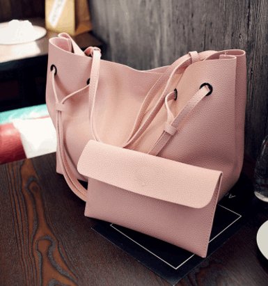 Women's Two-Piece Shoulder Tote Bag and Clutch